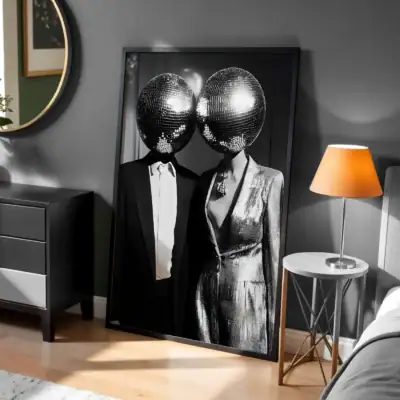 Çift Disco Topu Detay Tasarım Tablo