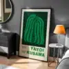 Yayoi Kusama Yeşil Renk Sebze Figür Tablo