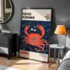 Yayoi Kusama Yengeç Detay Dekoratif Tablo