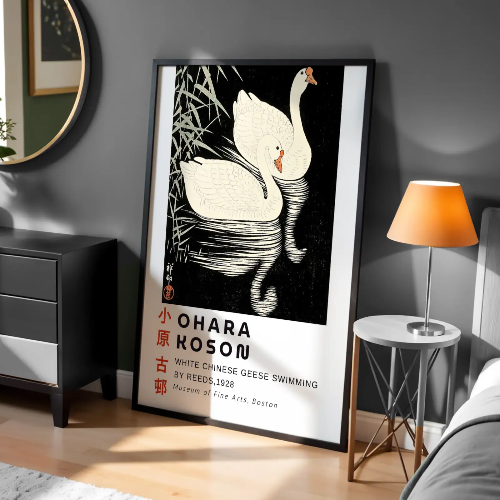 Ohara Koson Kuğu Detay Tablo