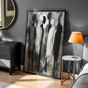 İnsan Silüetleri Dekoratif Tablo