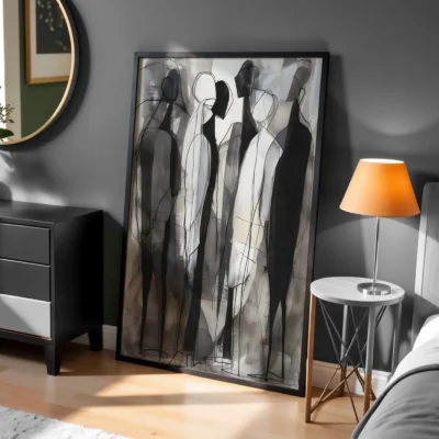 İnsan Silüetleri Dekoratif Tablo
