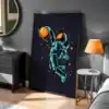 Astronot Turuncu Detay Dekoratif Tablo