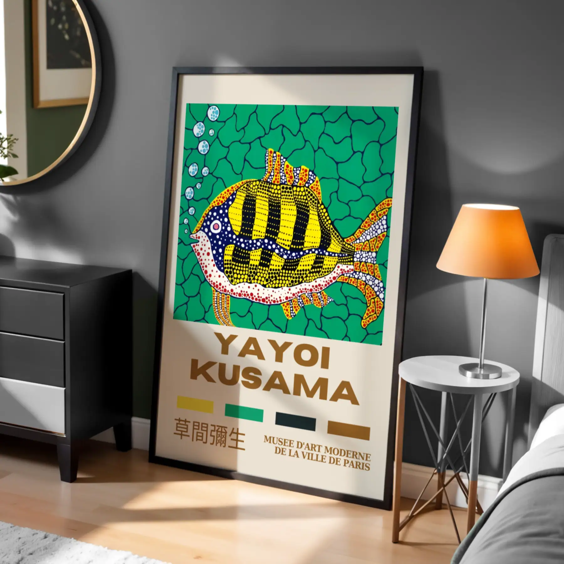 Yayoi Kusama Balık Figür Tablo