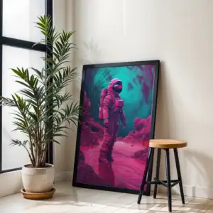 Alternative view of Renkli Astronot Dekoratif Tablo