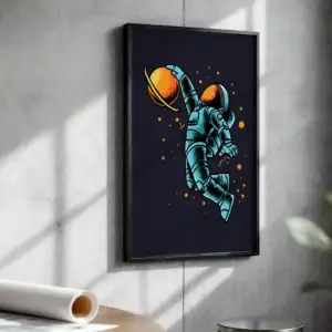 Alternative view of Astronot Turuncu Detay Dekoratif Tablo