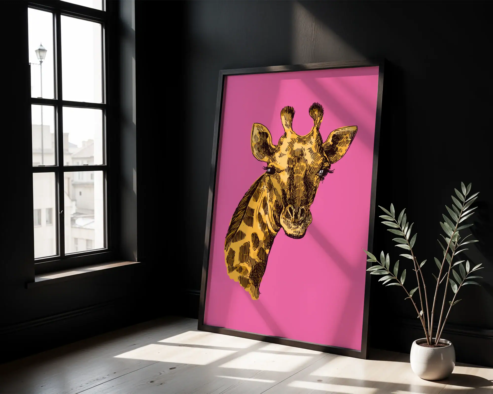 Zürafa Dekoratif Tablo - Görsel 4