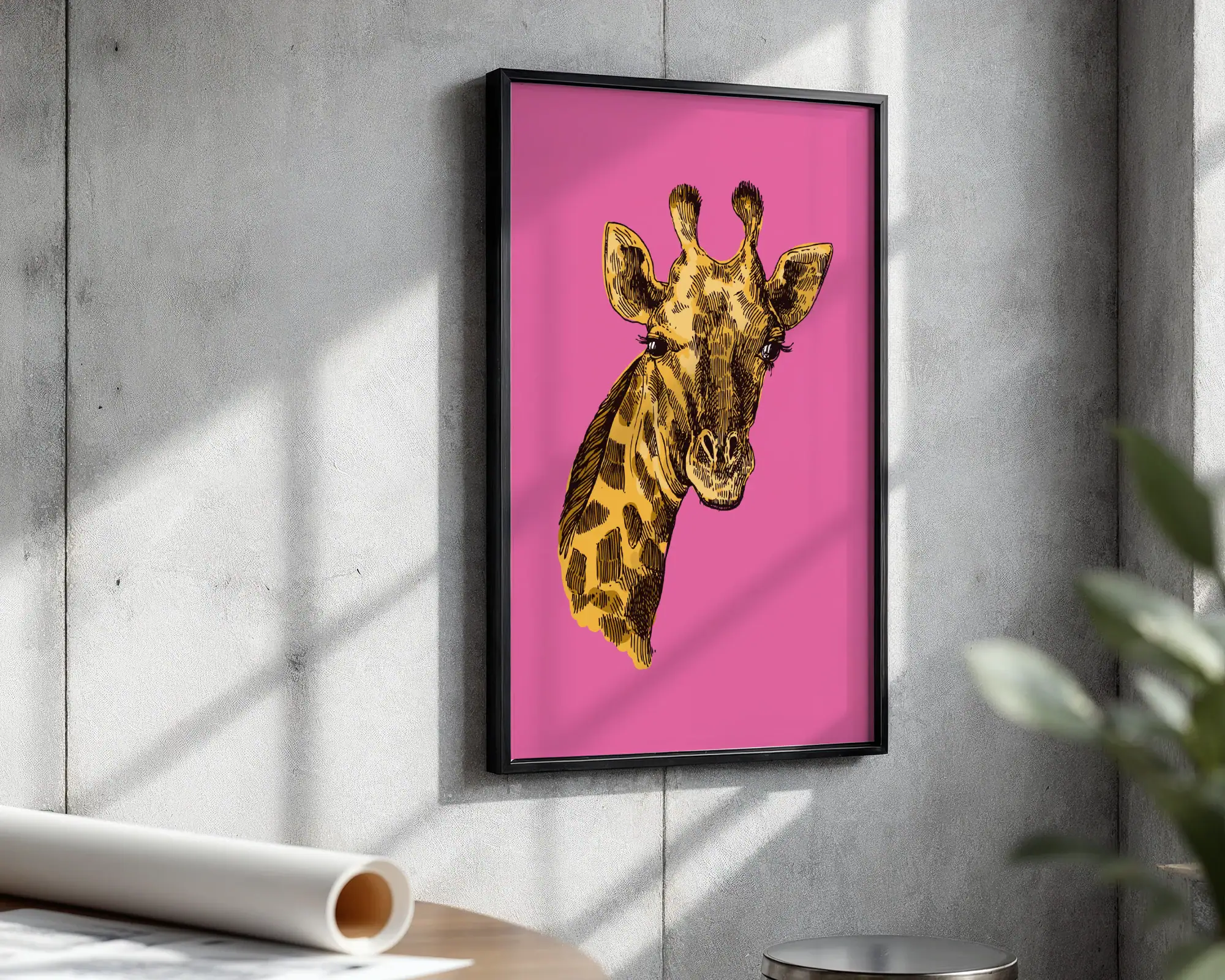 Zürafa Dekoratif Tablo - Görsel 3