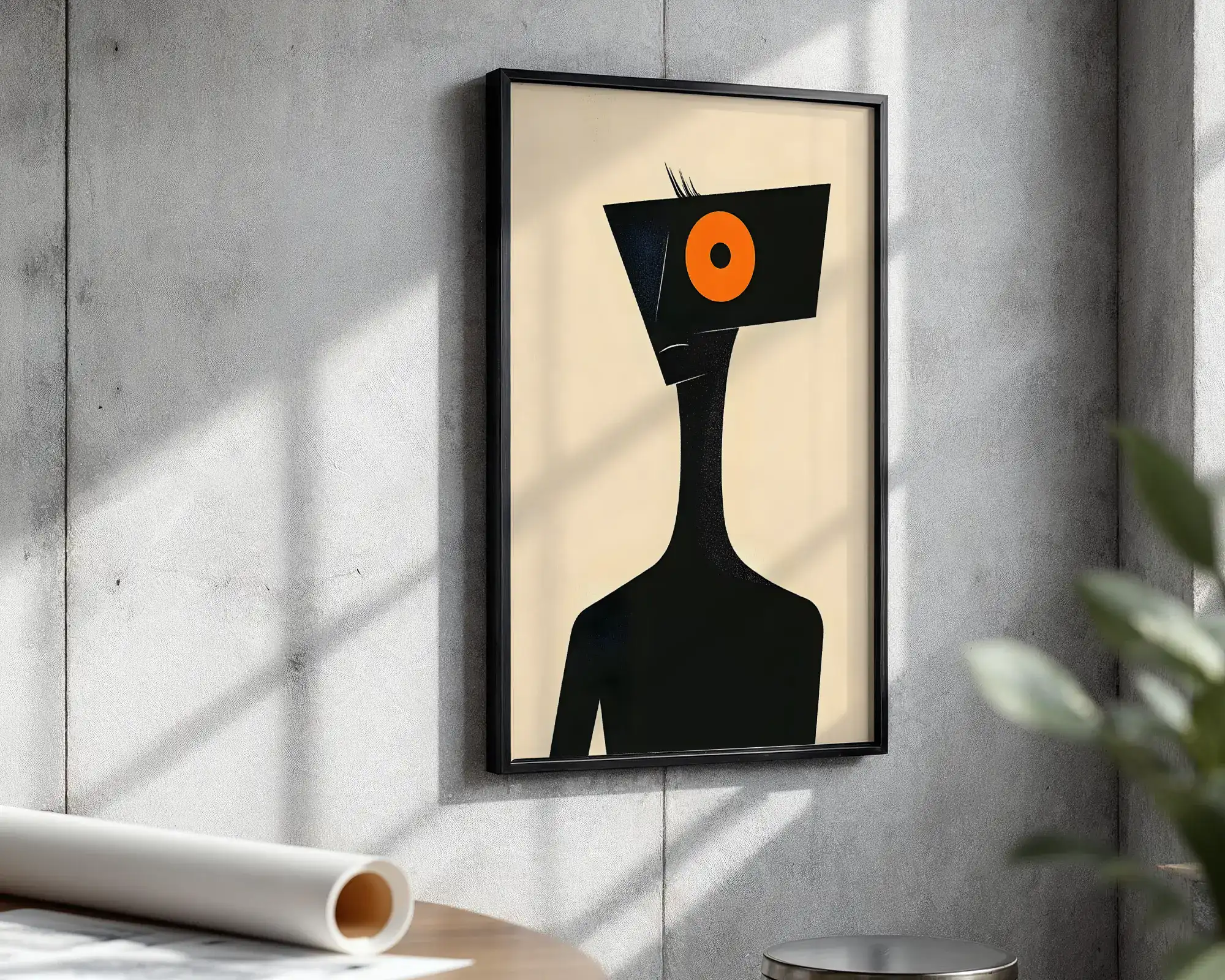 Siyah Turuncu Dekoratif Tablo - Görsel 3