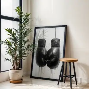 Alternative view of 2’li Siyah Boks Eldiveni Dekoratif Tablo