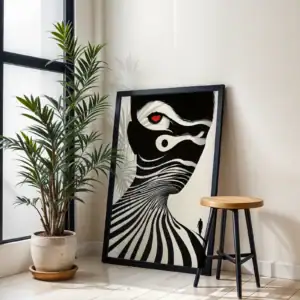 Alternative view of Maximalist Kırmızı Göz Detay Dekoratif Tablo