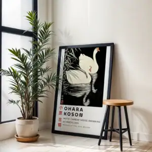 Alternative view of Ohara Koson Kuğu Detay Tablo