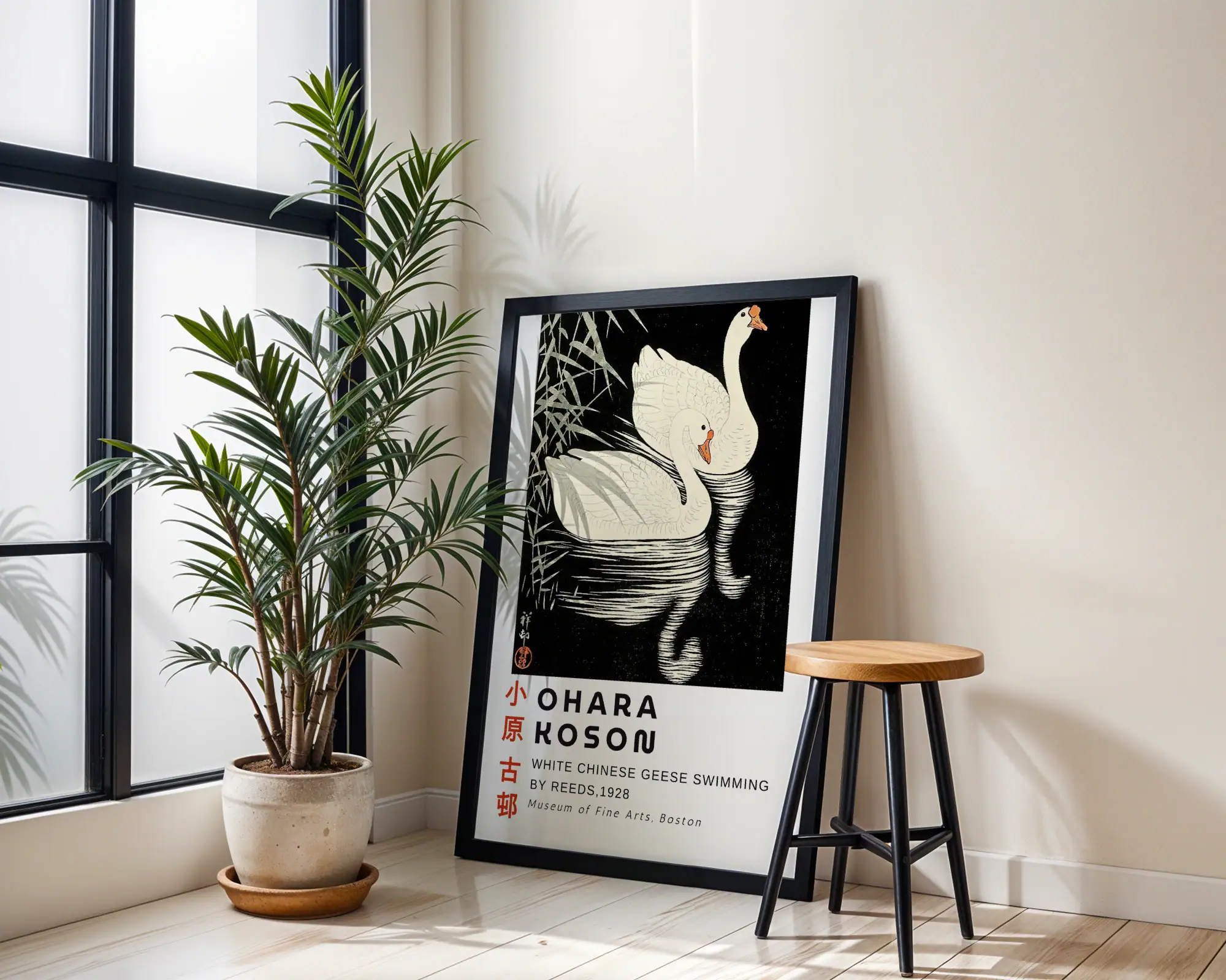 Ohara Koson Kuğu Detay Tablo - Görsel 2