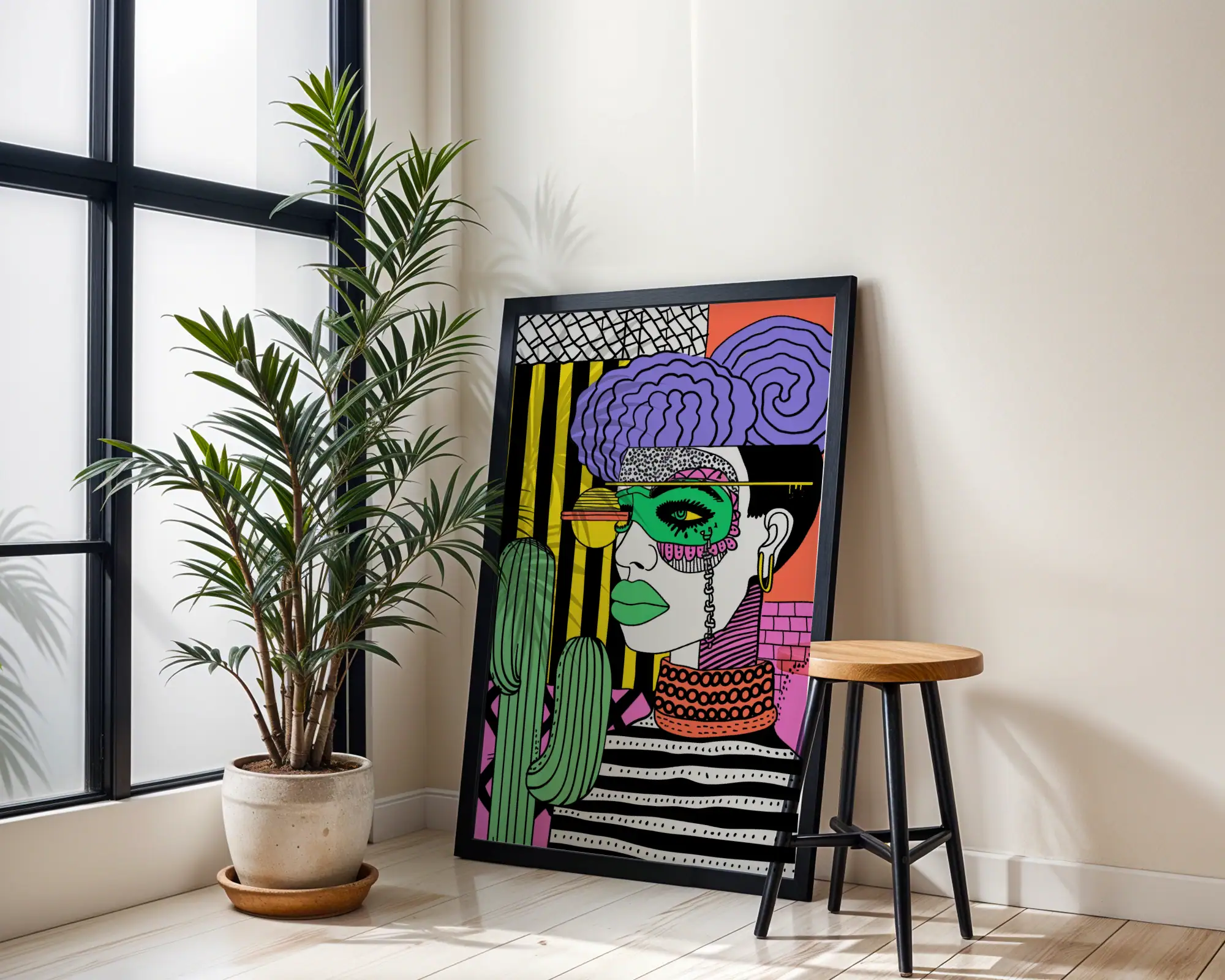 Maximalist Kadın Figürü Dekoratif Tablo - Görsel 2