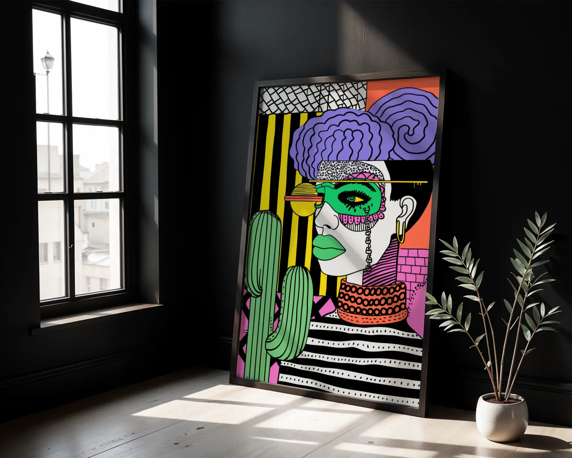 Maximalist Kadın Figürü Dekoratif Tablo - Görsel 3