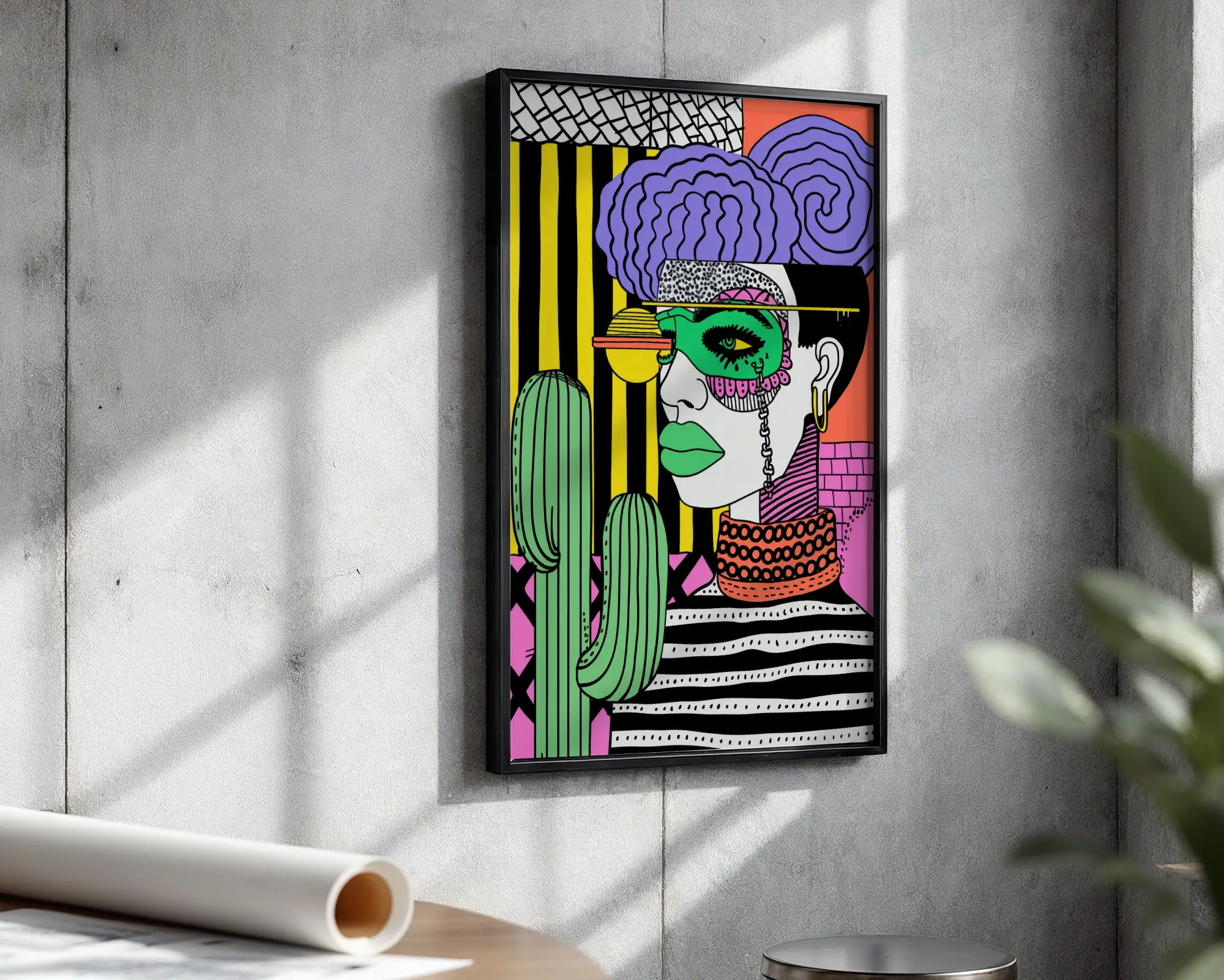 Maximalist Kadın Figürü Dekoratif Tablo - Görsel 4
