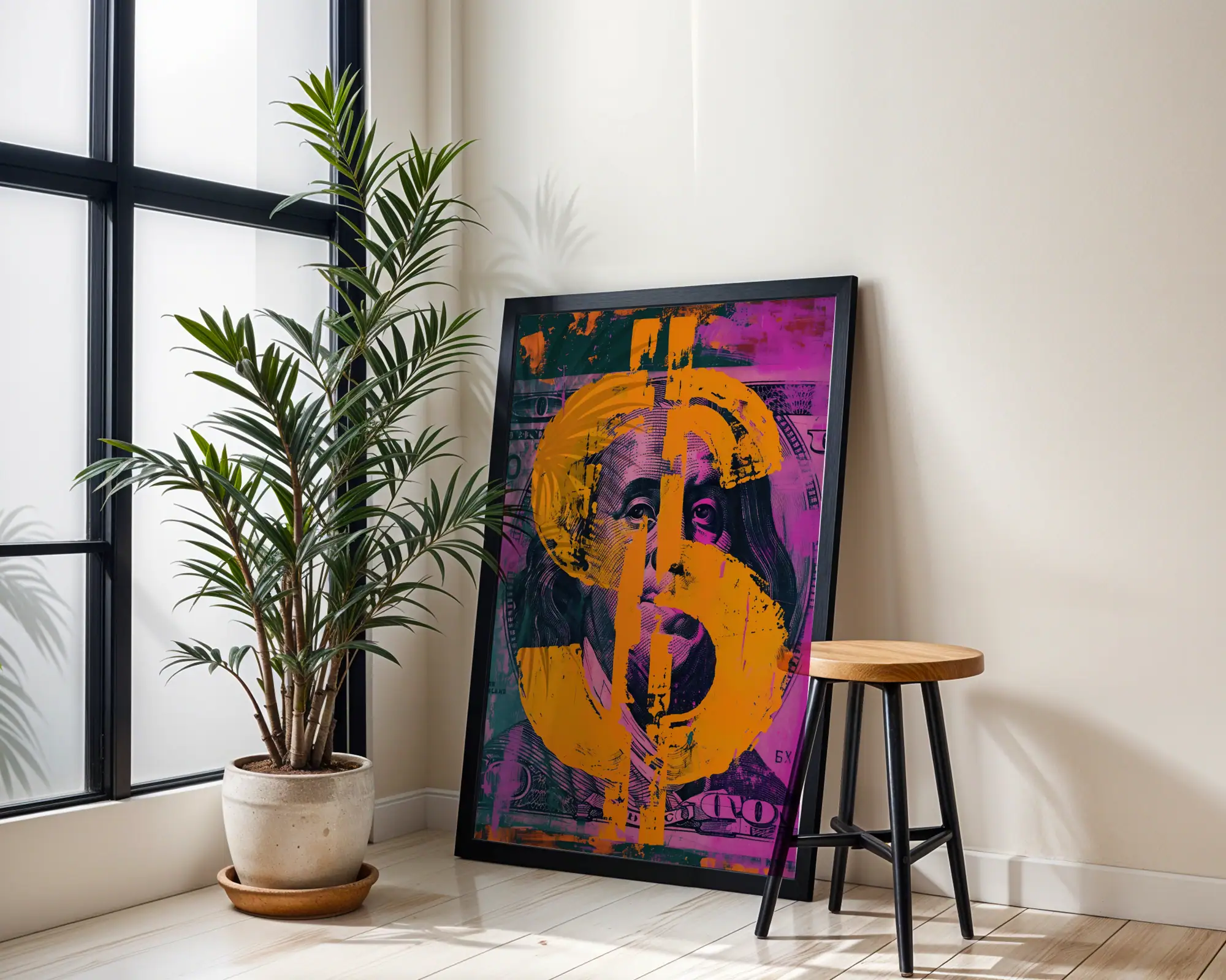 Renkli Dolar Dekoratif Tablo - Görsel 2