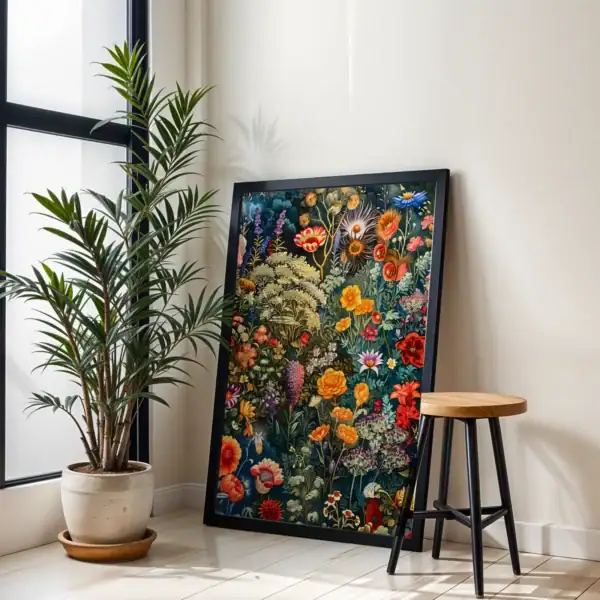 Alternative view of Renkli Çiçek Buketi Tablo Modern Tasarım