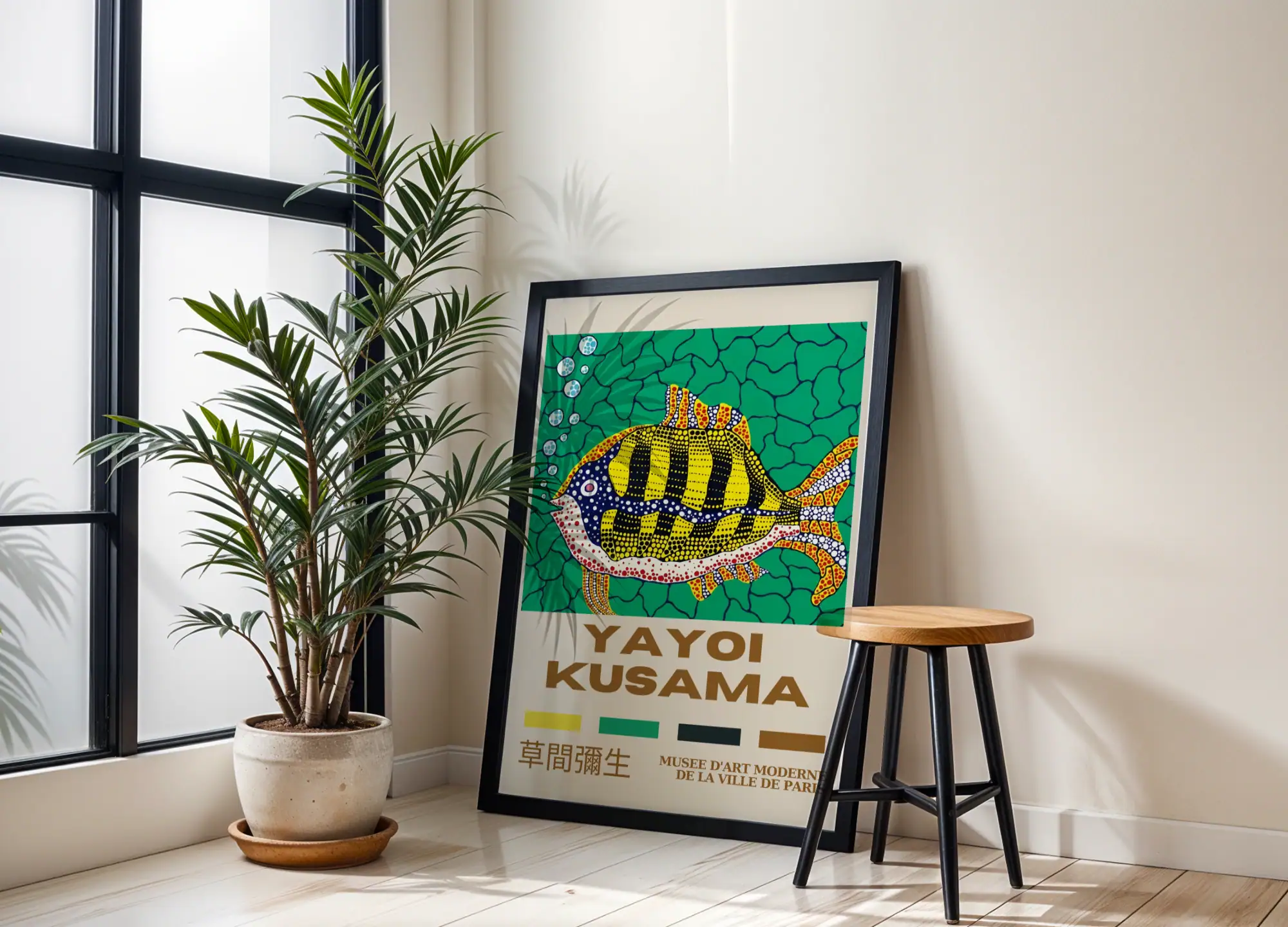 Yayoi Kusama Balık Figür Tablo - Görsel 2