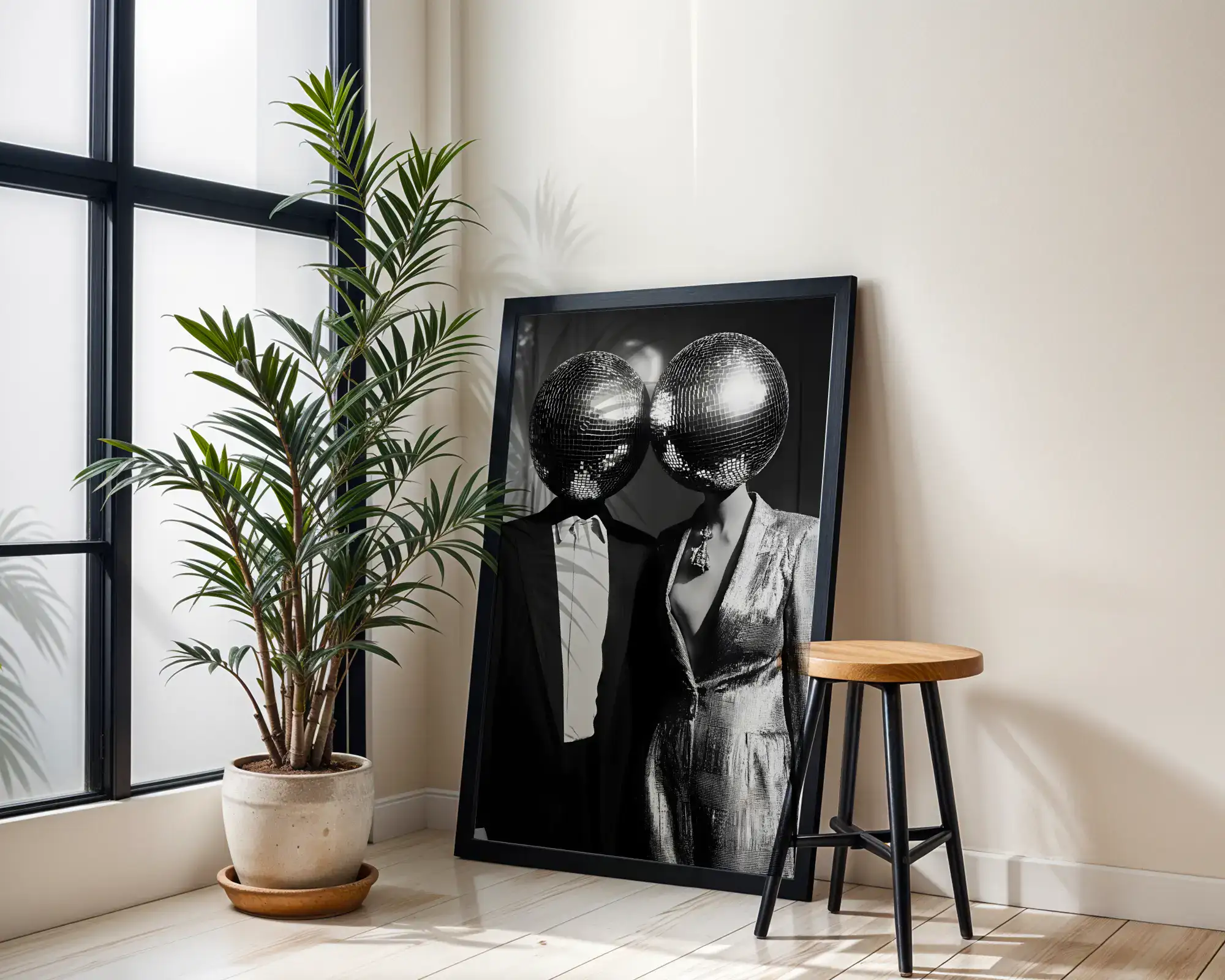 Çift Disco Topu Detay Tasarım Tablo - Görsel 2