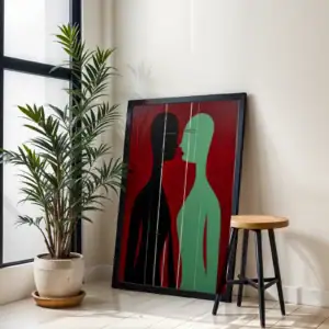 Alternative view of Siyah Yeşil Figür Tablo