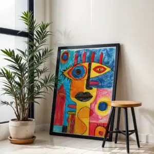 Alternative view of Renkli Pastel Detay Sanat Tablosu