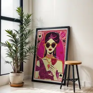 Alternative view of Kart Detay Renkli Kadın Figürü