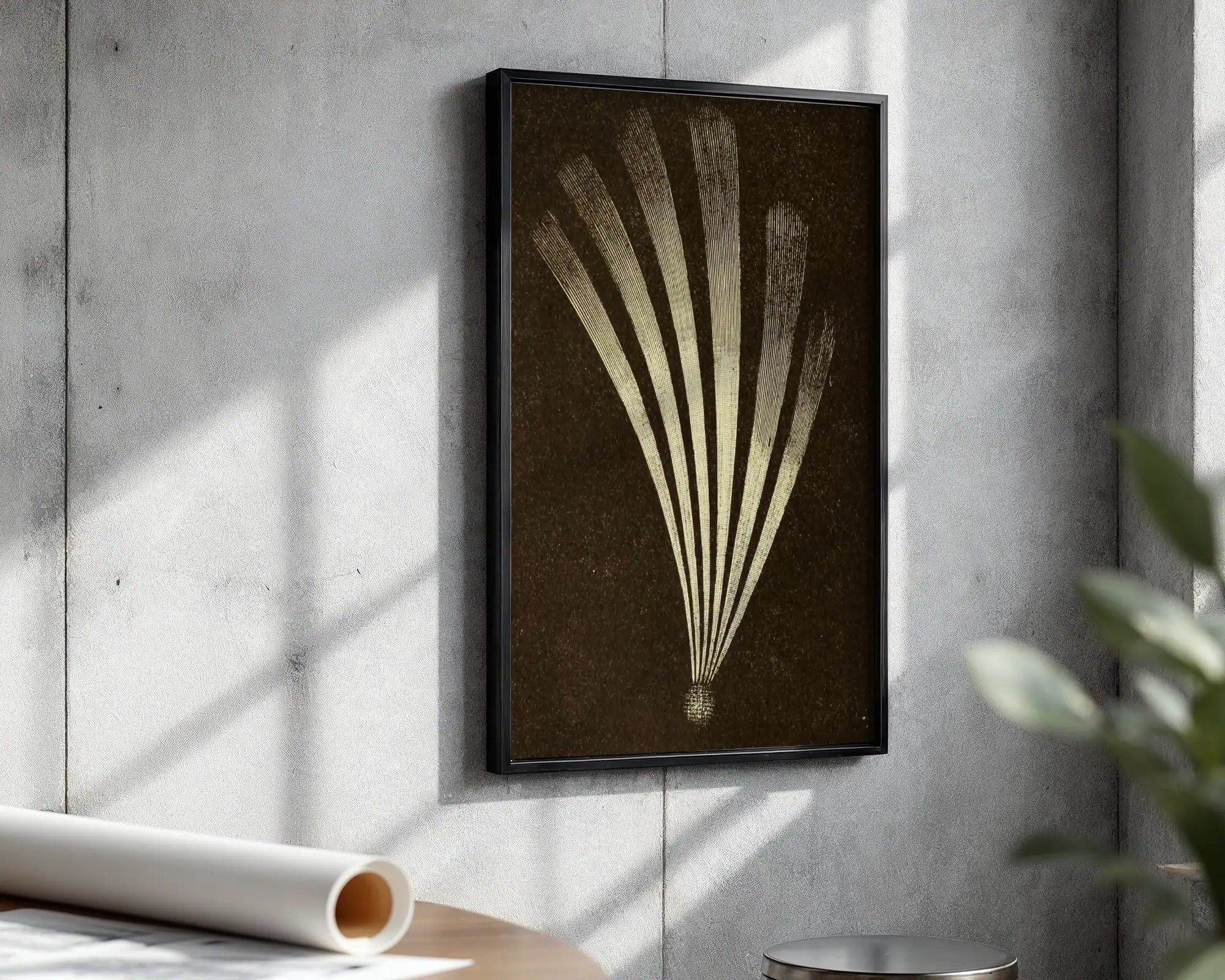 Siyah Sarı Figür Detay Dekoratif Tablo - Görsel 3