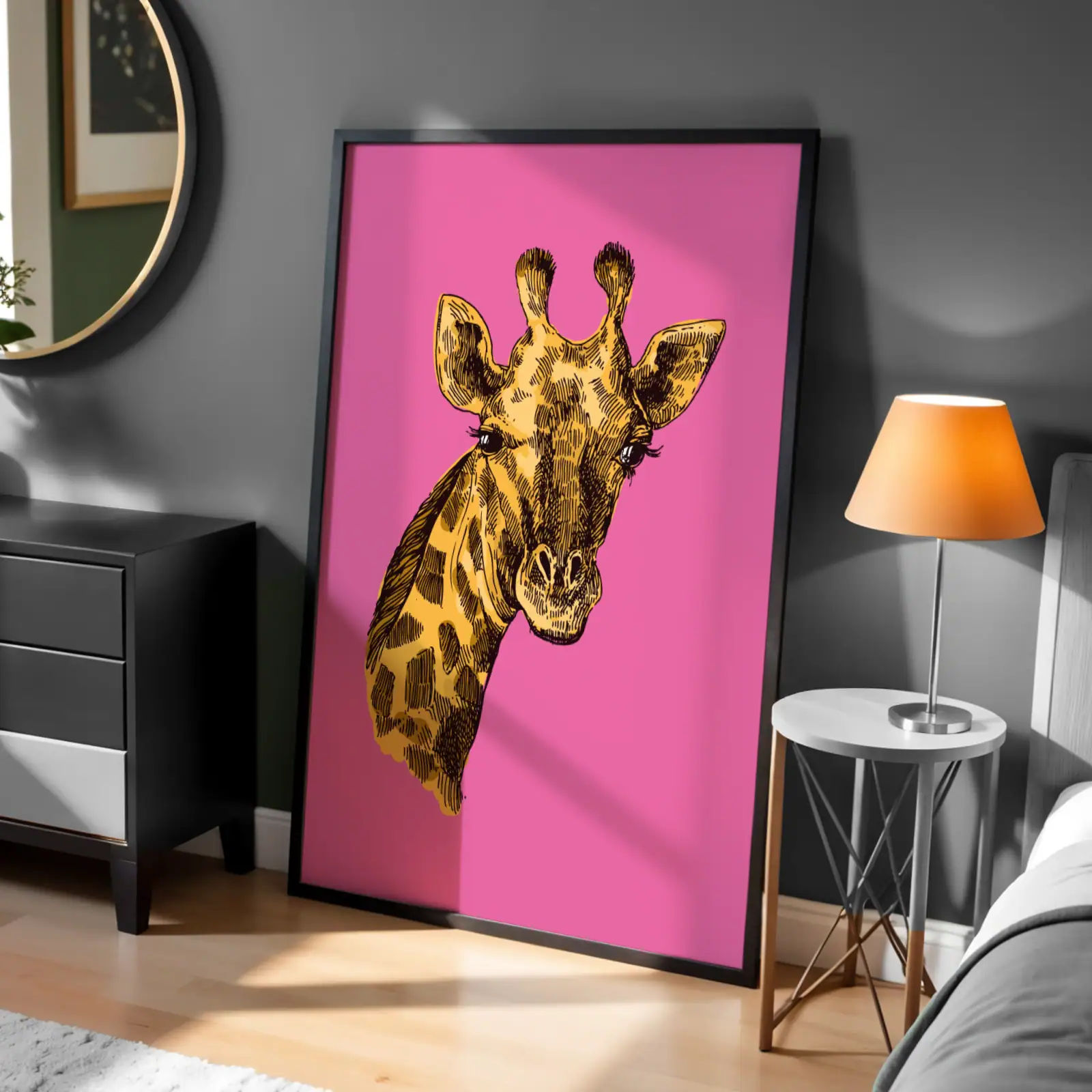 Zürafa Dekoratif Tablo