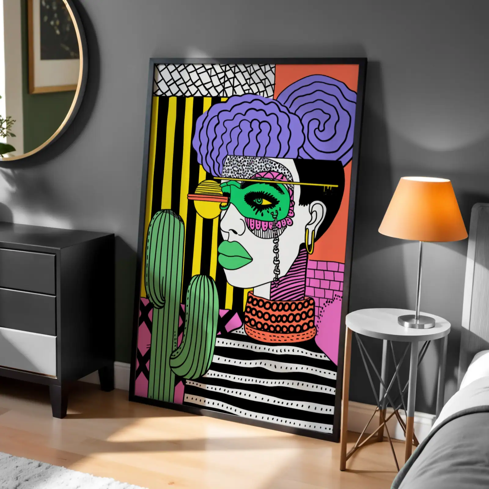 Maximalist Kadın Figürü Dekoratif Tablo