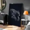 Kontur Detay Aslan Figürü Dekoratif Tablo