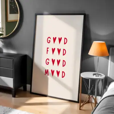 Good Food Good Mood Dekoratif Tablo