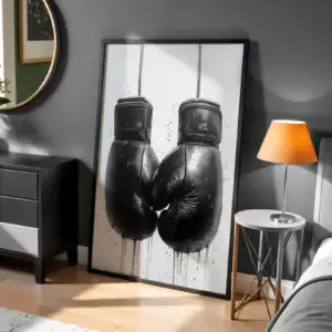 2’li Siyah Boks Eldiveni Dekoratif Tablo