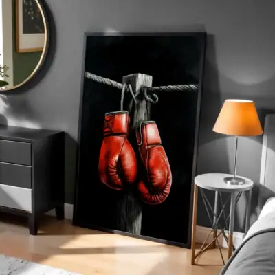 2’li Boks Eldivenleri Dekoratif Tablo