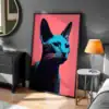 Siyah Kedi Maximalist Dekoratif Tablo