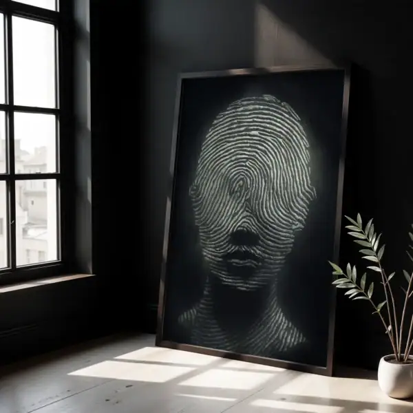 Alternative view of Parmak İzi İnsan Figürü Dekoratif Poster