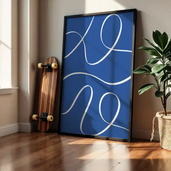 Alternative view of Akışkan Çizgiler Modern ve Dinamik Sanat Dekoratif Tablo