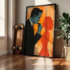 Alternative view of Aşkın Gizemi Soyut Yüz Dekoratif Tablo