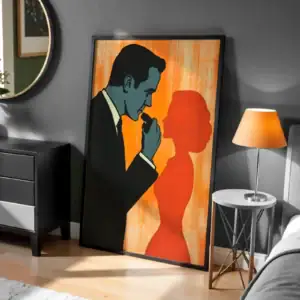 Aşkın Gizemi Soyut Yüz Dekoratif Tablo