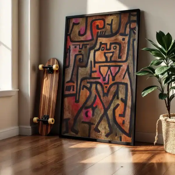 Alternative view of Aslan Figürleri Soyut Tasarım Dekoratif Tablo