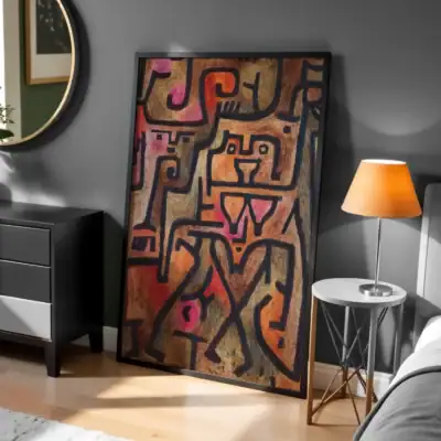 Aslan Figürleri Soyut Tasarım Dekoratif Tablo