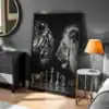 Aslanlar ve Satranç Dekoratif Tablo