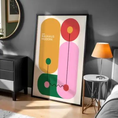 Bauhaus Modern Boho Dekoratif Tablo