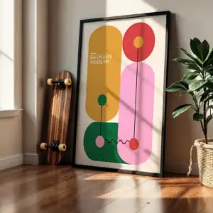 Alternative view of Bauhaus Modern Boho Dekoratif Tablo