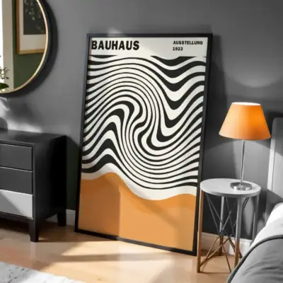 Bauhaus Modern Geometrik Desenler Dekoratif Tablo