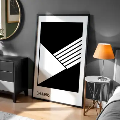 Bauhaus Renkli Geometri Dekoratif Tablo