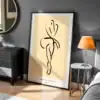 Boho Minimal Kadın Silueti Dekoratif Tablo