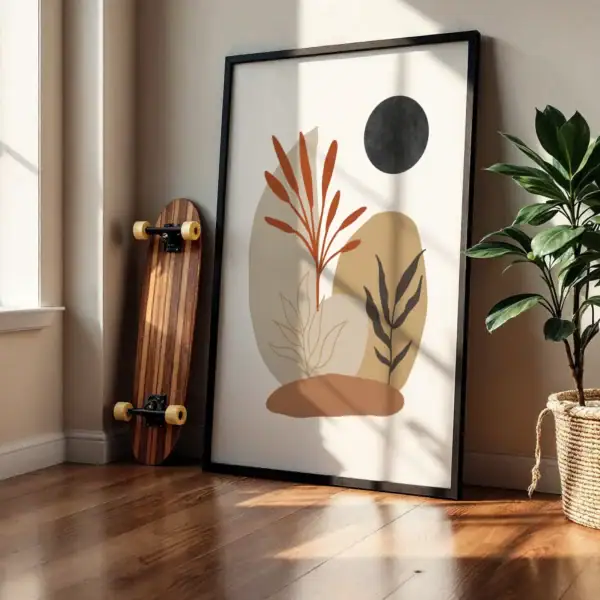 Alternative view of Boho Renkli Geometri Dekoratif Tablo