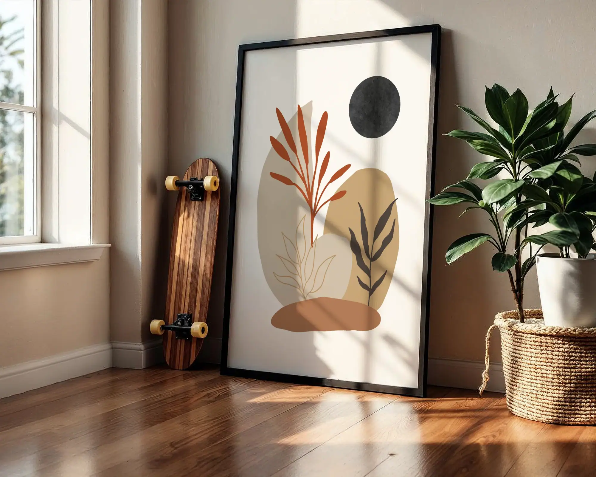 Boho Renkli Geometri Dekoratif Tablo - Görsel 2