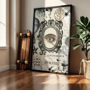 Alternative view of Büyüye İnan Geometrik Çizgiler Dekoratif Tablo